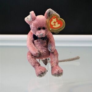 Ty Beanie Babies Cromwell Pink Mouse Retired Plush Toy 1993 Attic Treasures
